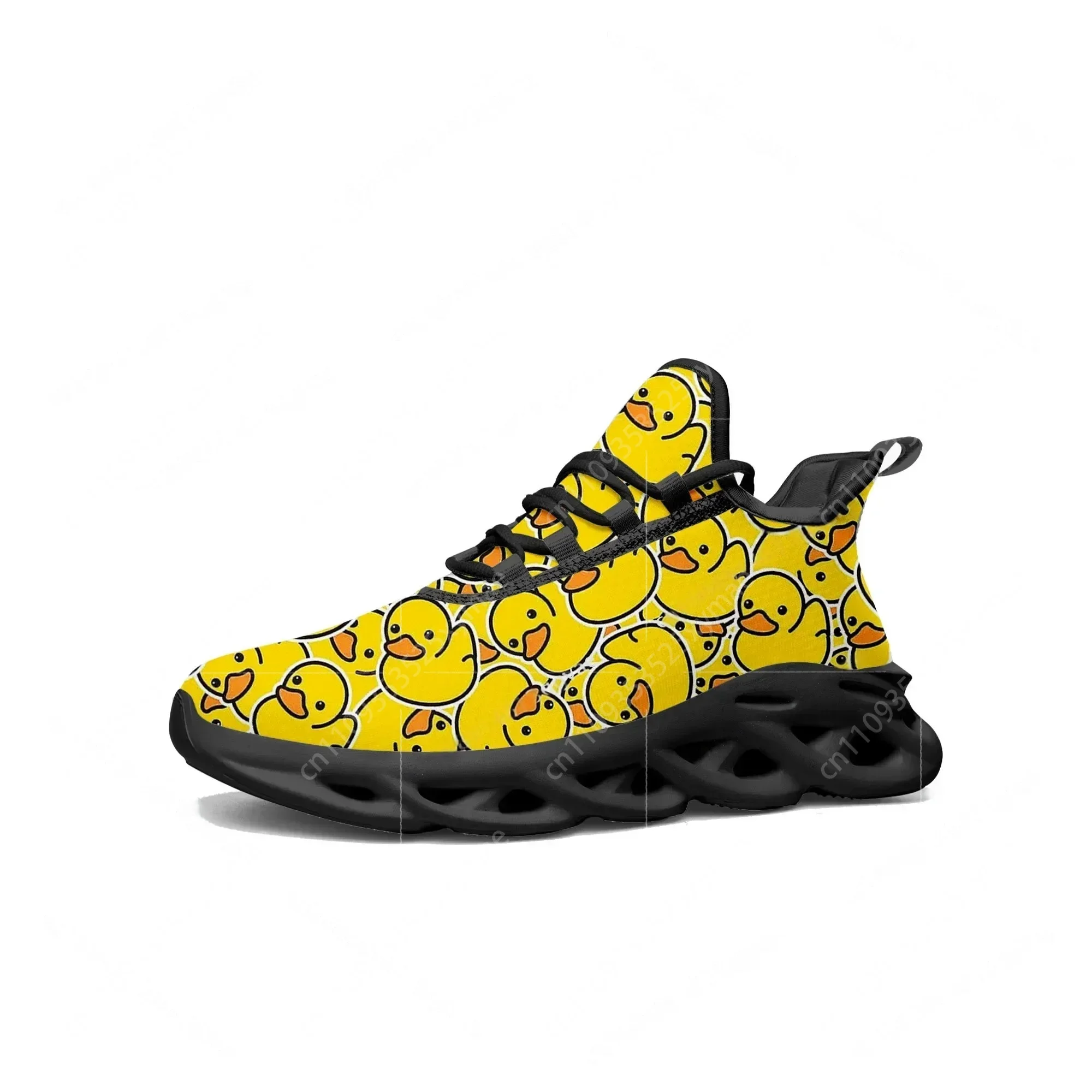 Yellow Duck Printed Flats Snea - Women'S Yellow Fashion Sneakers avis et prix