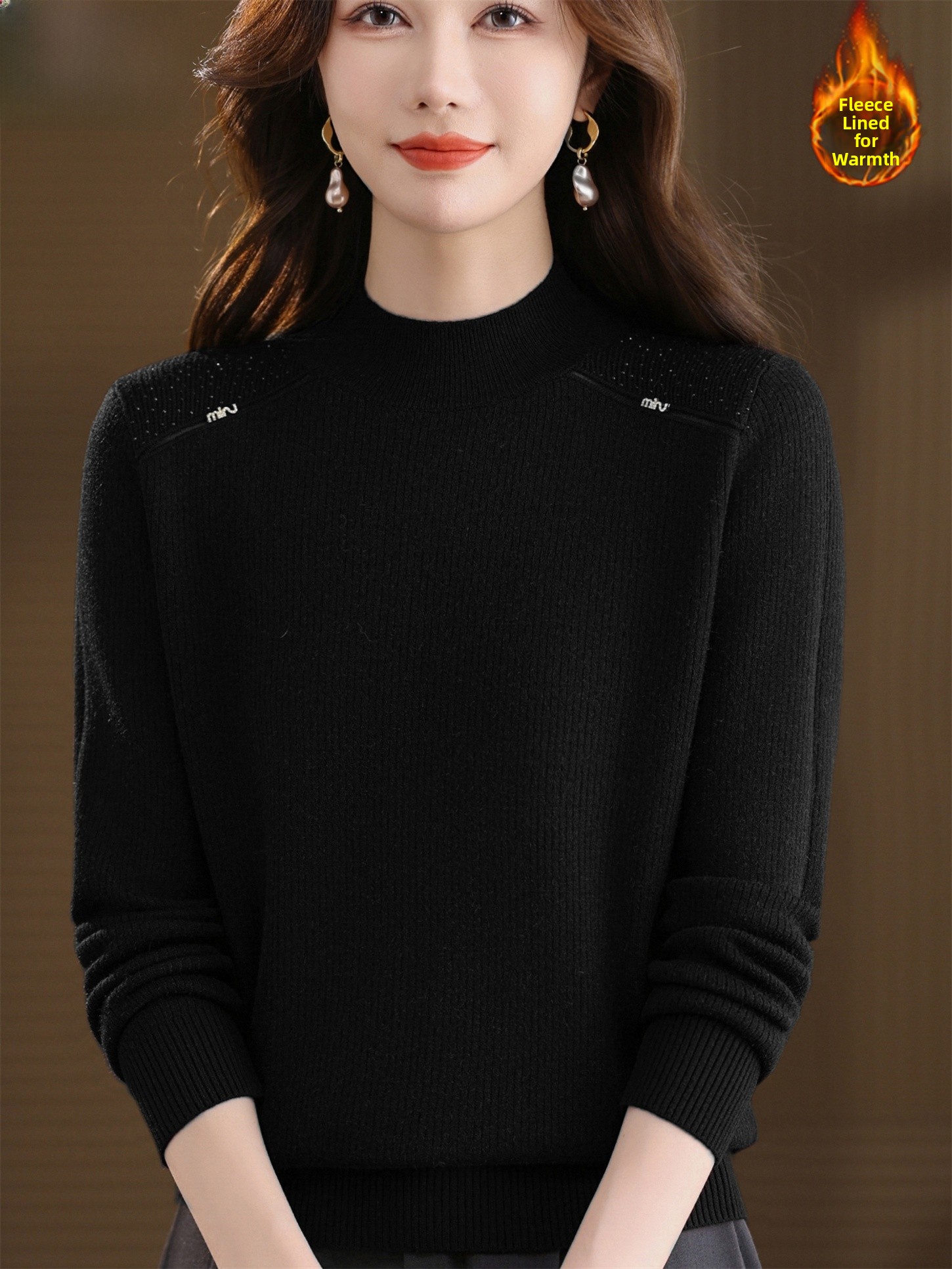 Thickened Fleece Lined Knitted - Women Fashion Over 60 avis et prix
