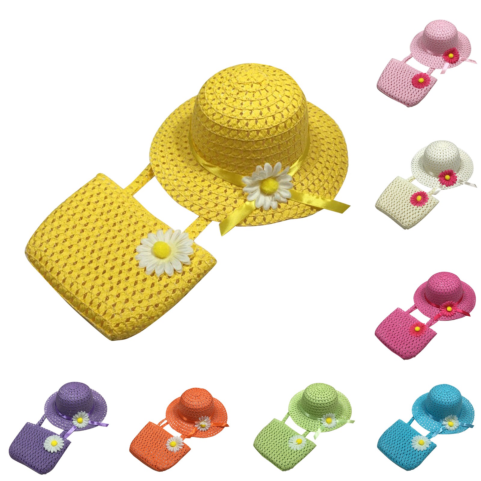 Fashionable Girl's Straw Hat K - Straw Hat Summer avis et prix