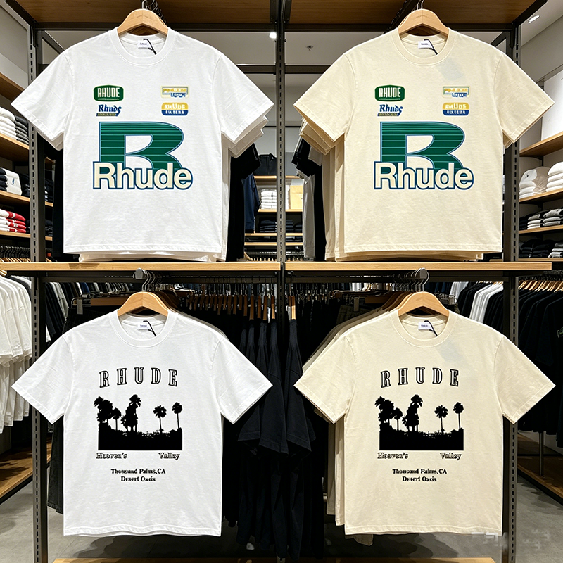 Streetwear Brand Rhude T-shirt - Women Fashion Brand Logo avis et prix