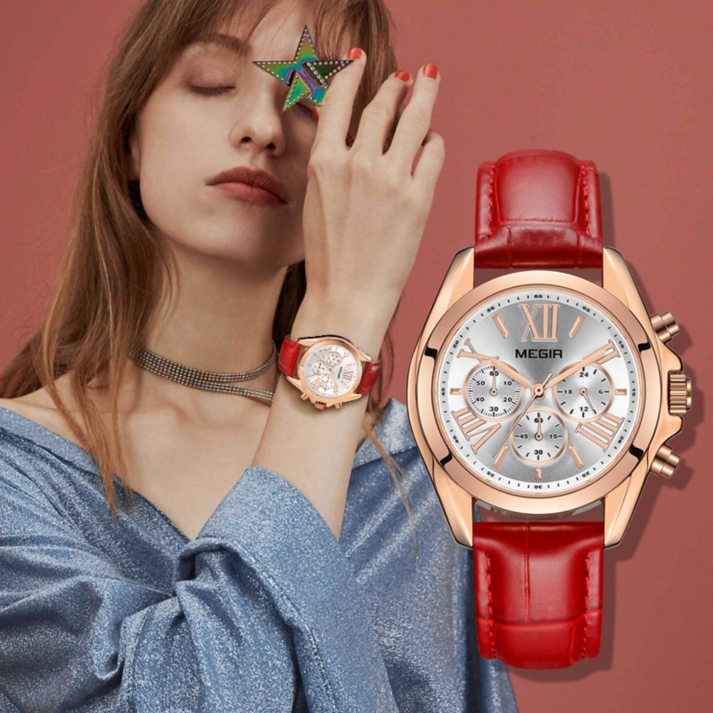 MEGIR New Luxury Leather Watch - Fashion Women Watches avis et prix