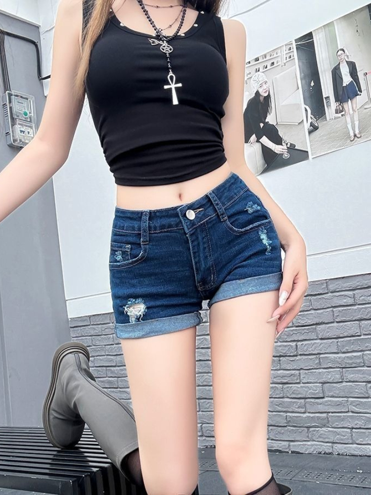 Retro Chic Ripped and Worn-Out - Women'S Fashion Petite avis et prix