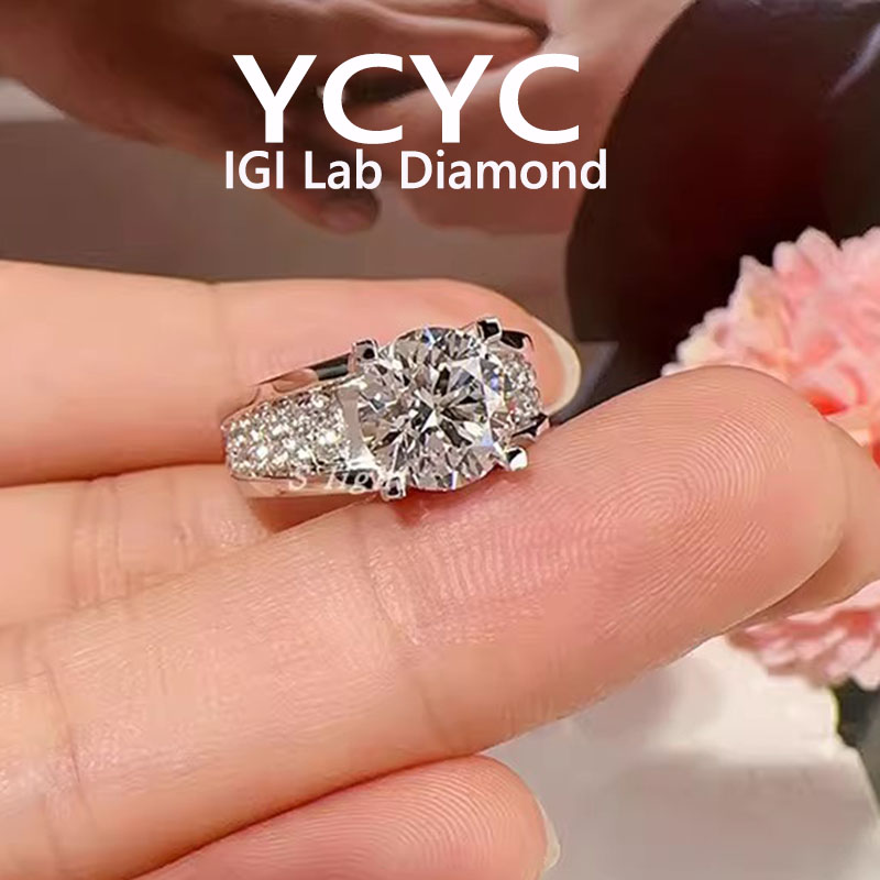 Round D Color CVD Lab Grown Di - Women'S Fashion Rings Gold avis et prix