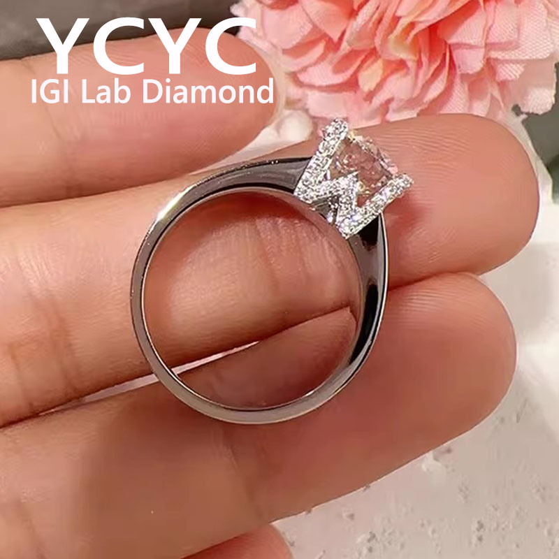 Round D Color CVD Lab Grown Di - Women'S Fashion Rings Gold avis et prix