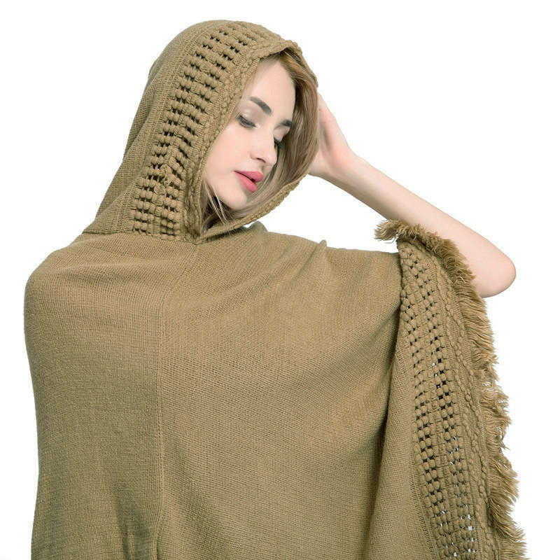 Bestseller Women's Hooded Cape - Women'S Fashion Knitwear avis et prix