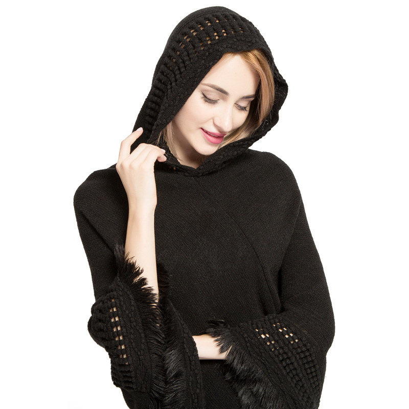 Bestseller Women's Hooded Cape - Women'S Fashion Knitwear avis et prix