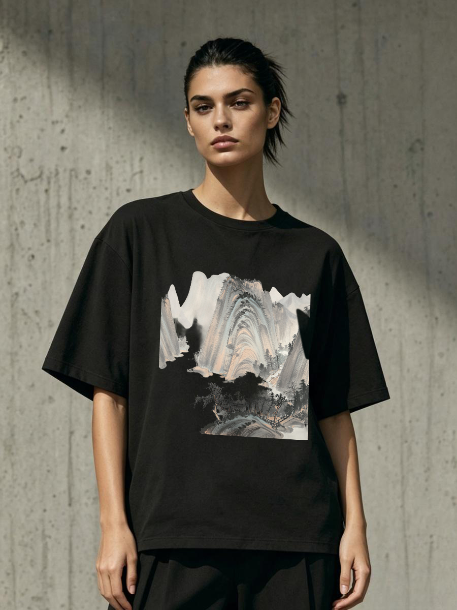 T Shirts Streetwear Oversized  - Women Fashion Brand Logo avis et prix