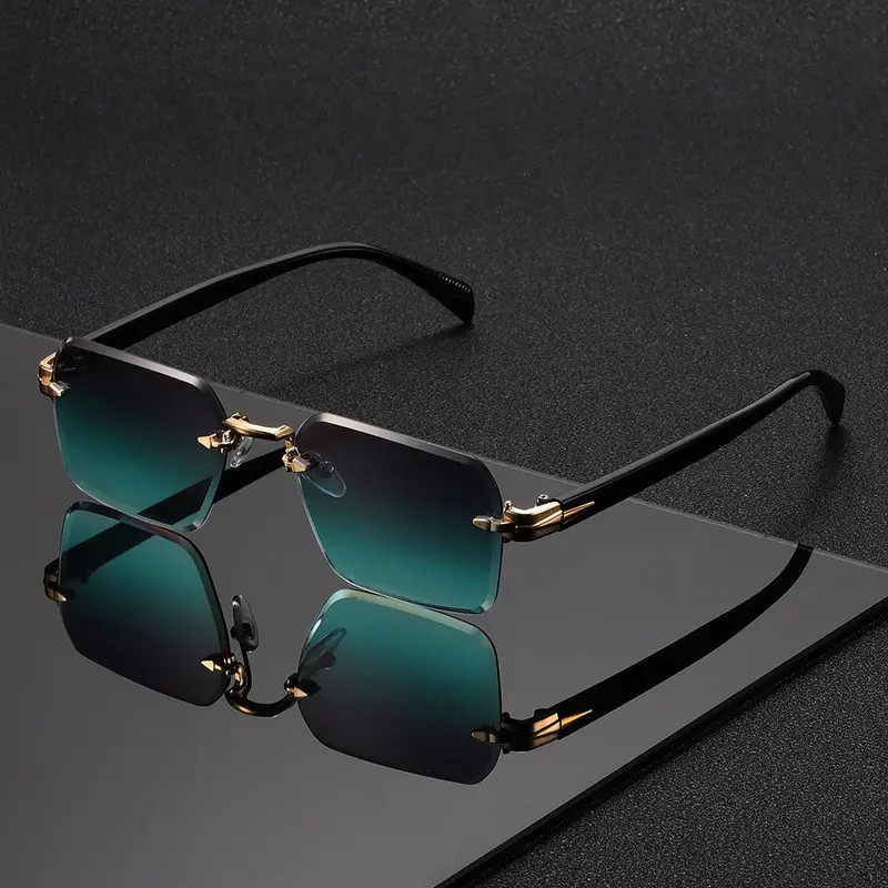 Rimless Sunglasses Rectangle F - Women'S Fashion Eyewear avis et prix