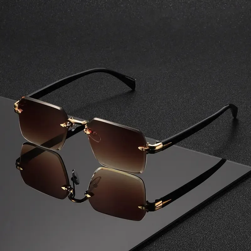 Rimless Sunglasses Rectangle F - Women'S Fashion Eyewear avis et prix