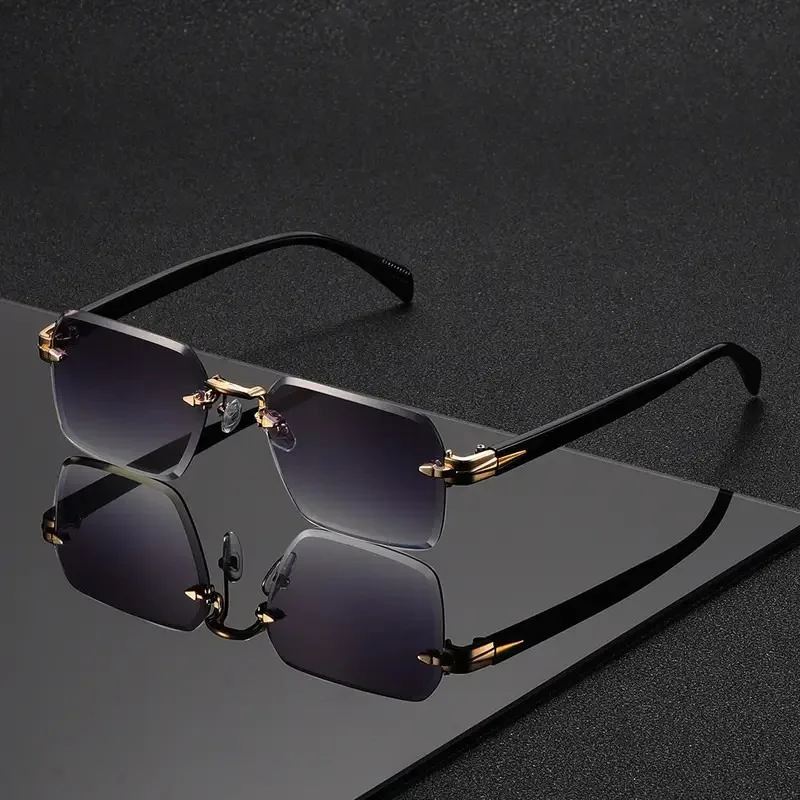 Rimless Sunglasses Rectangle F - Women'S Fashion Eyewear avis et prix