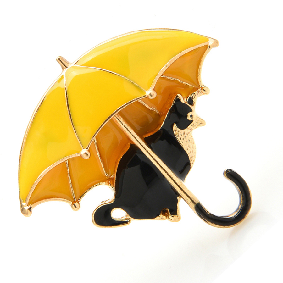 Cute Cat Under Umbrella Brooch - Women'S Fashion Umbrella avis et prix