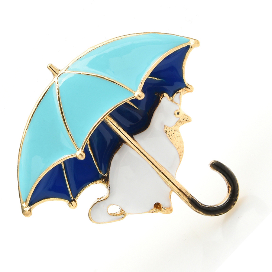 Cute Cat Under Umbrella Brooch - Women'S Fashion Umbrella avis et prix