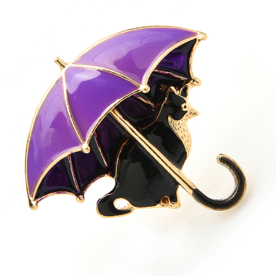 Cute Cat Under Umbrella Brooch - Women'S Fashion Umbrella avis et prix