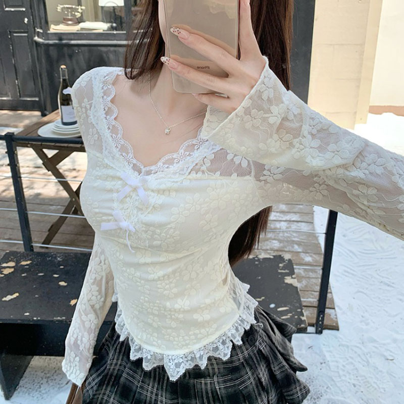 Women Long Sleeved T-shirt V-n - Women Fashion Style avis et prix