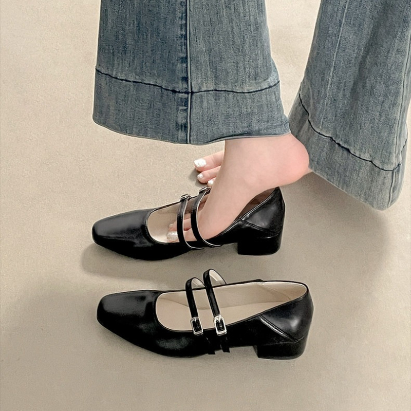 Square Toe Low Heel Women Silv - Women Fashion Style avis et prix