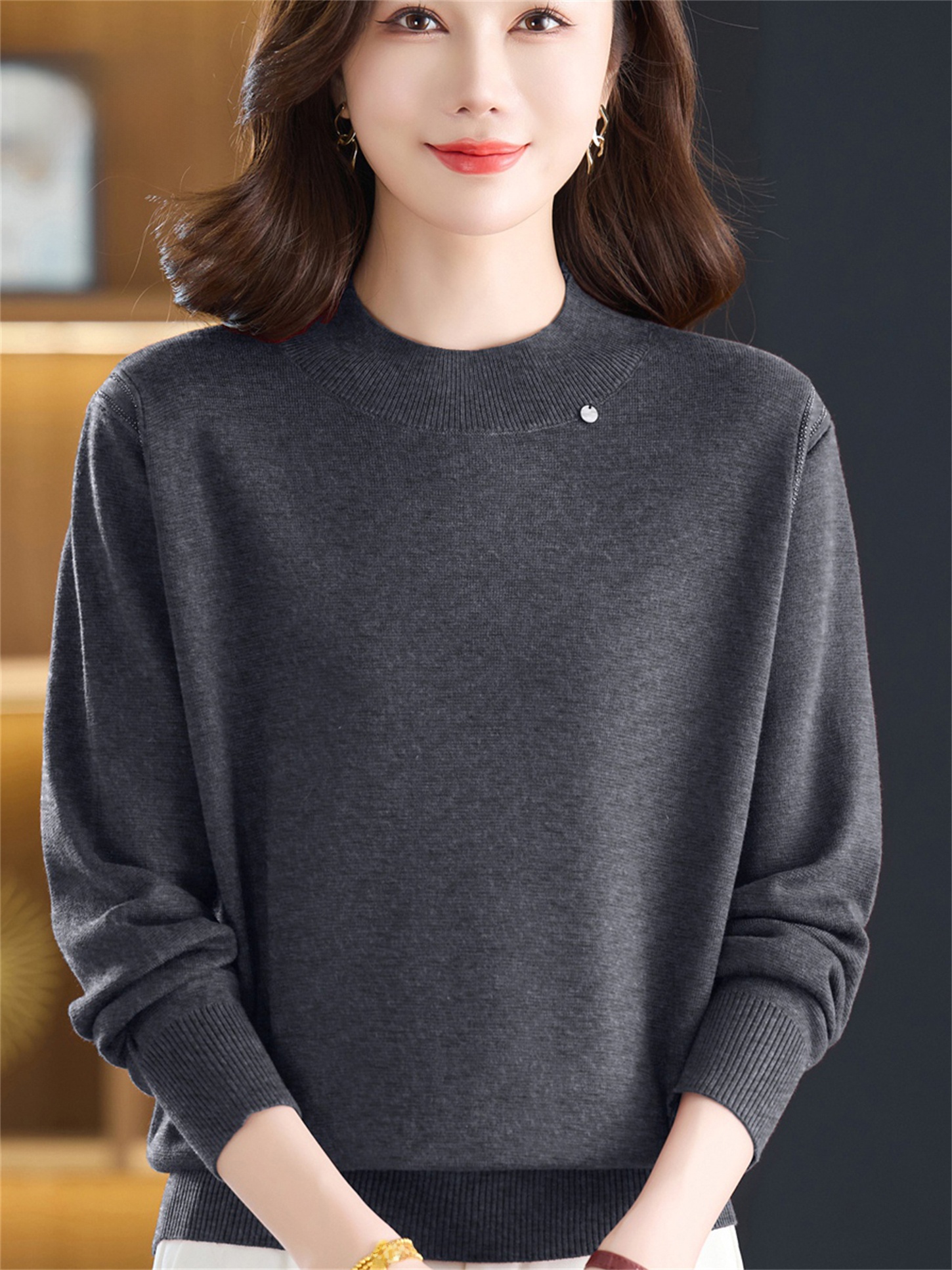 Fashionable round Neck Knitwea - Women Fashion Over 60 avis et prix