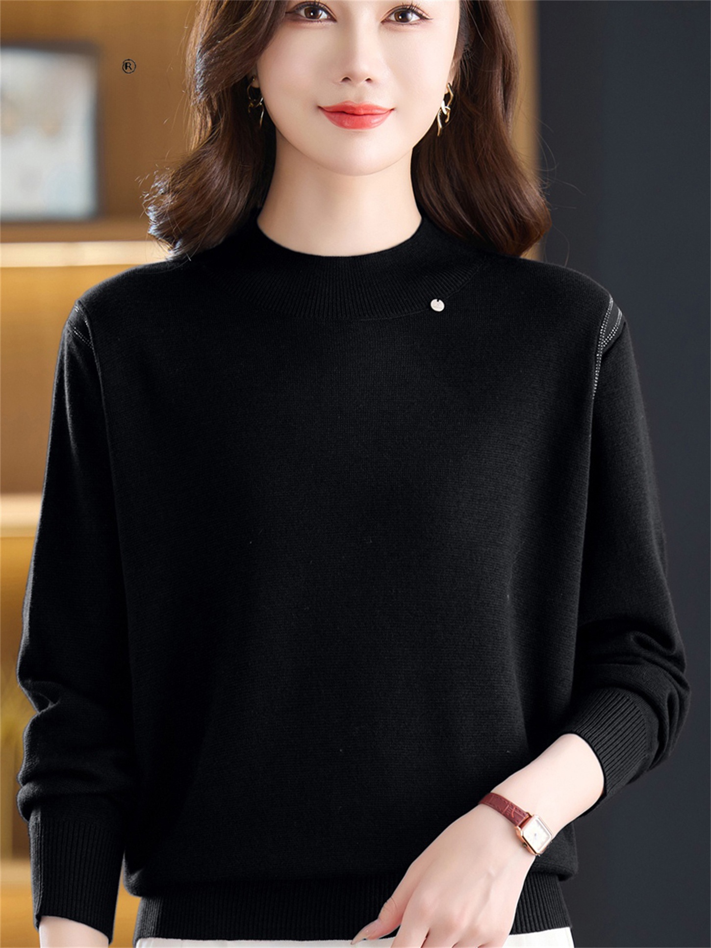 Fashionable round Neck Knitwea - Women Fashion Over 60 avis et prix
