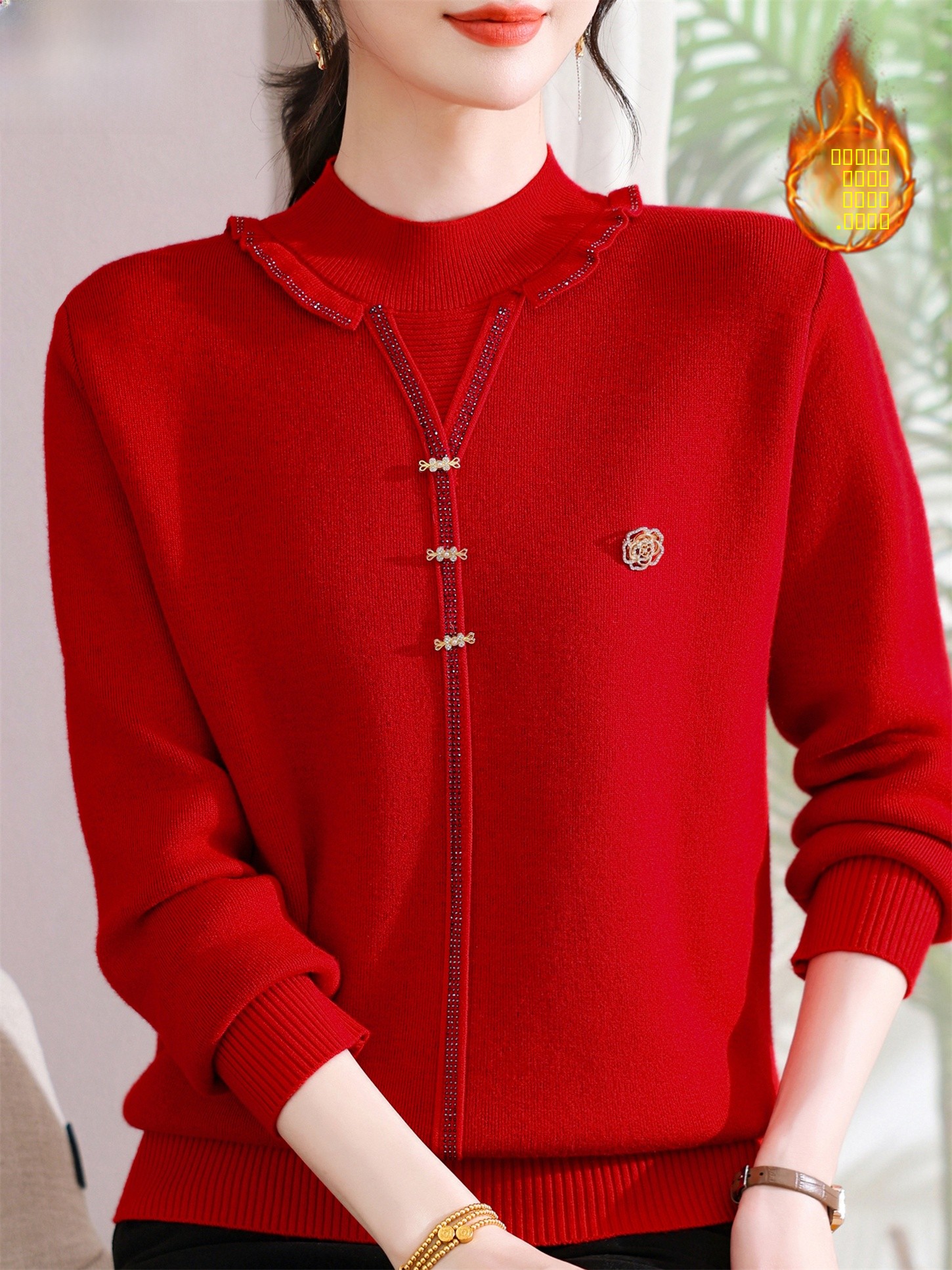 Thickened Fleece Knitted Sweat - Women Fashion Over 60 avis et prix