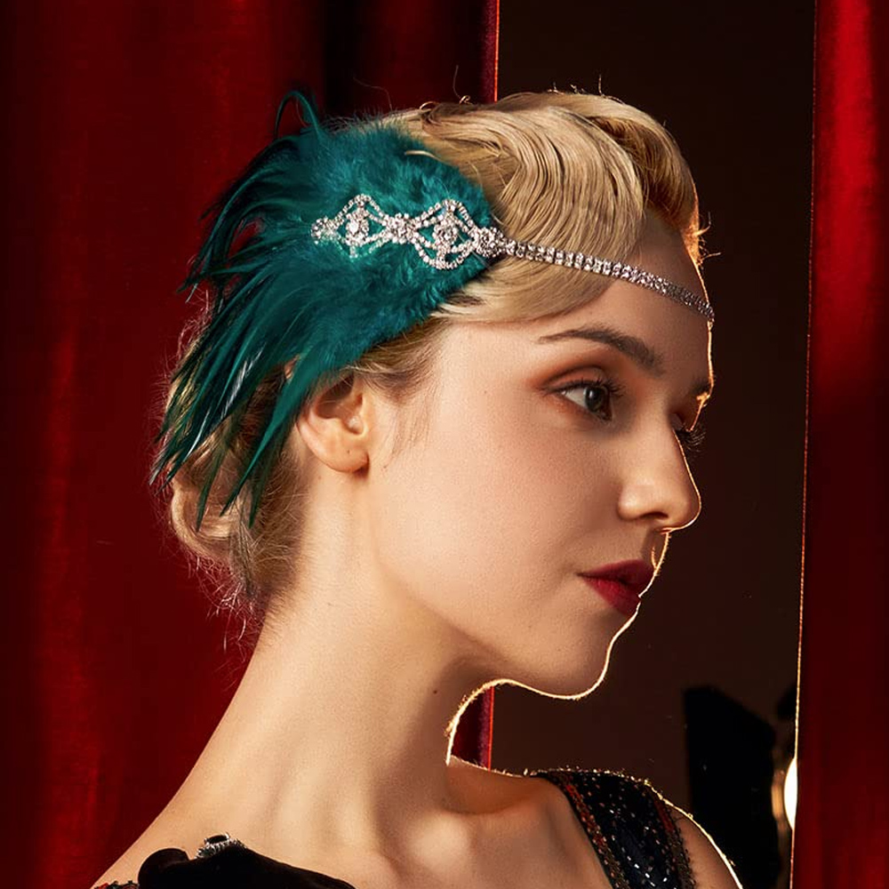 Stonefans Green Flapper Headba - Women'S Fashion Of The 1920S avis et prix
