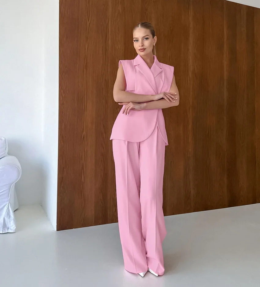 Pink Waistcoat Pants Suit Wome - Women'S Fashion avis et prix