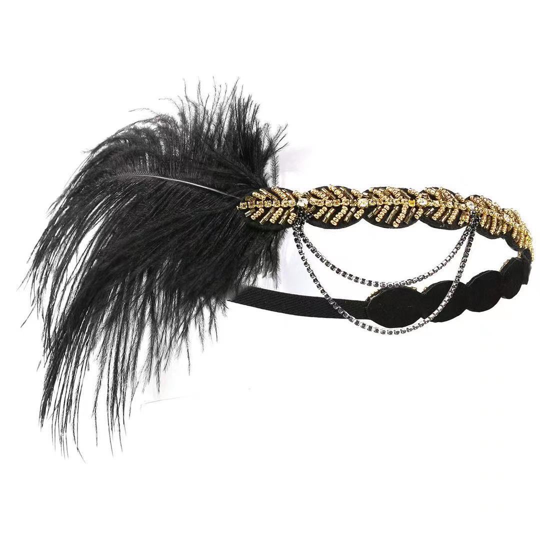 Peacock Feather Elastic Hair B - Women'S Fashion Of The 1920S avis et prix