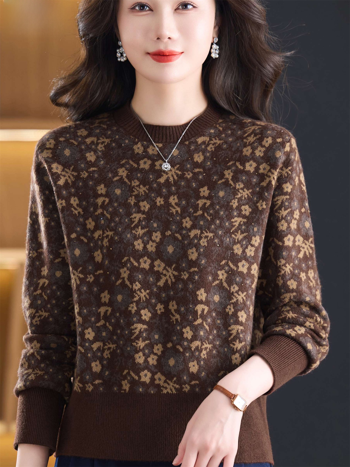 Fashionable round Neck Embroid - Women Fashion Over 60 avis et prix