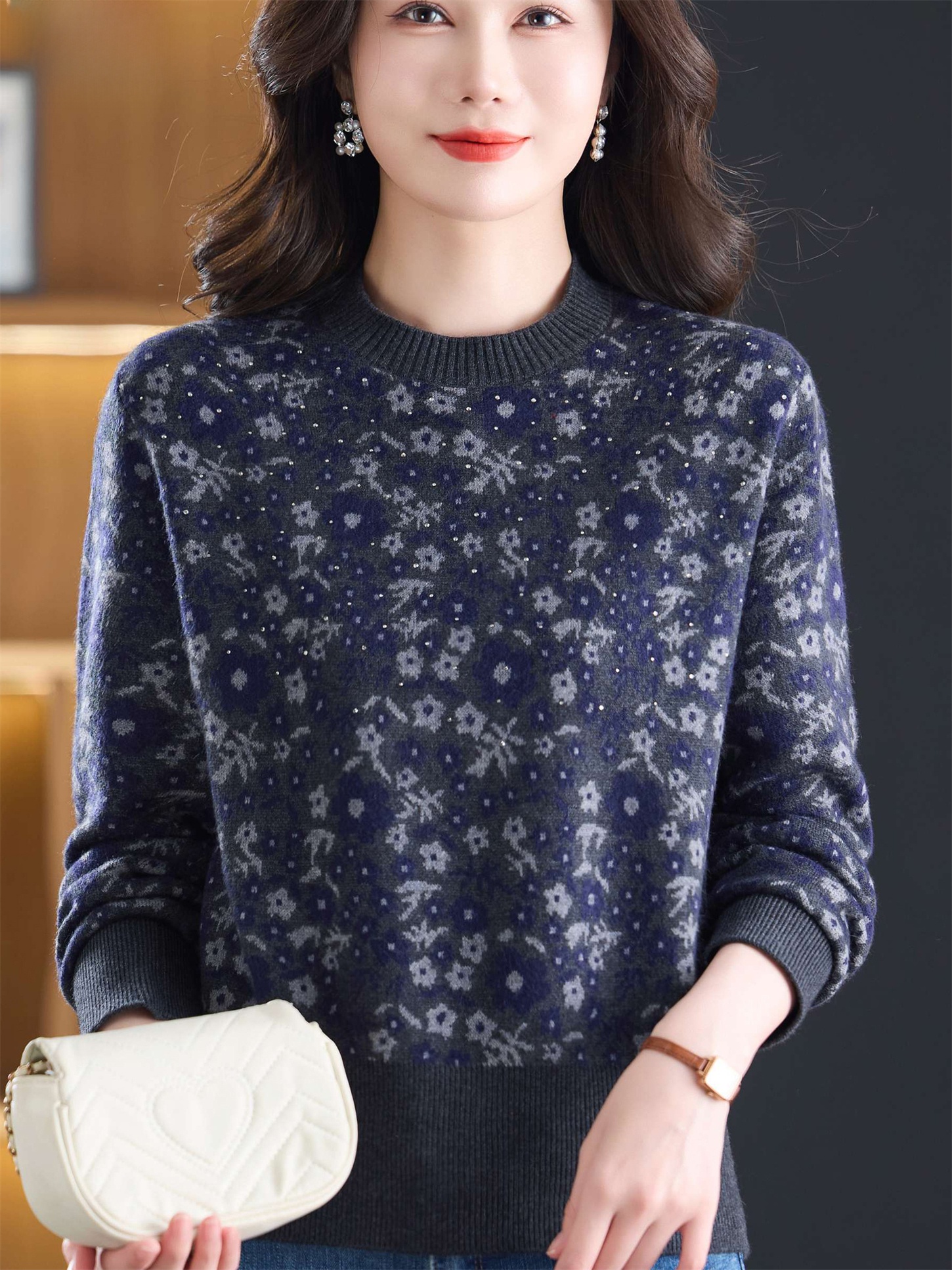 Fashionable round Neck Embroid - Women Fashion Over 60 avis et prix