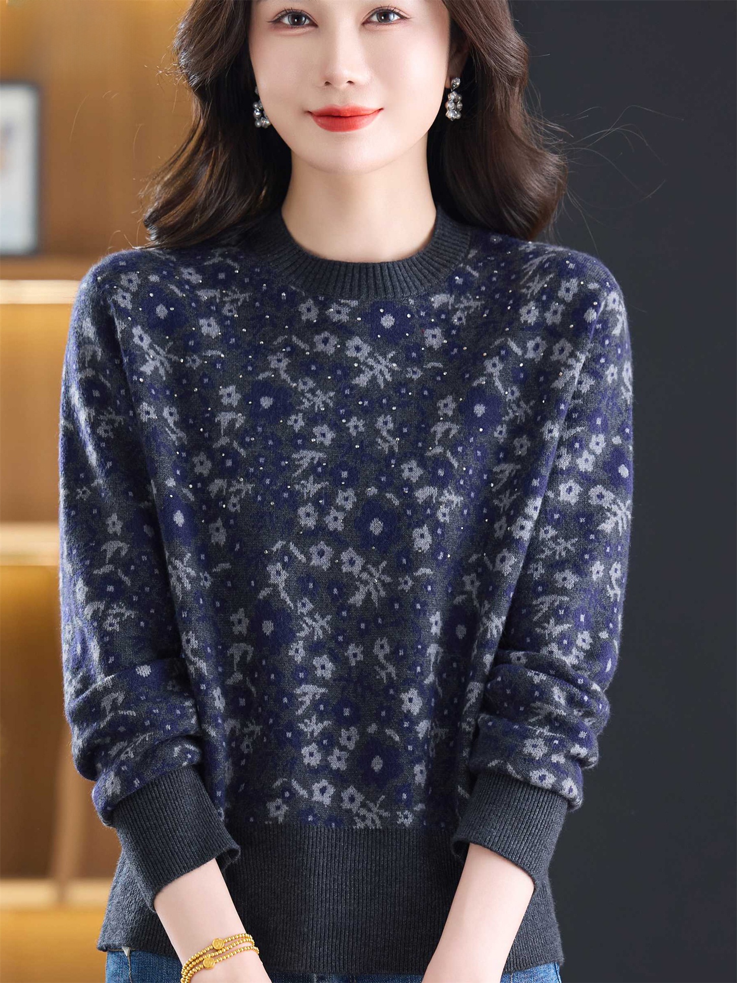 Fashionable round Neck Embroid - Women Fashion Over 60 avis et prix