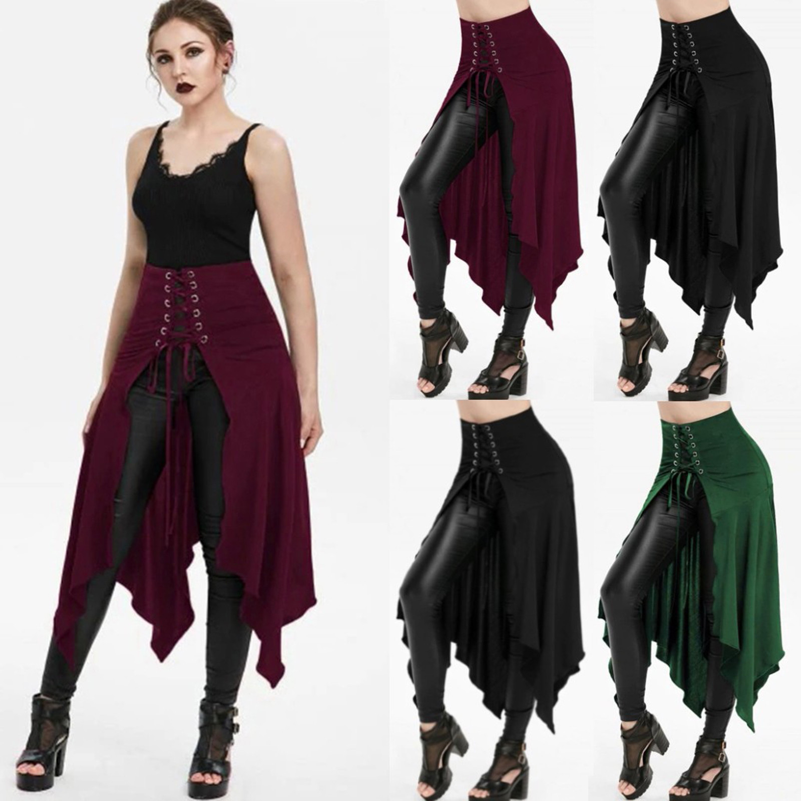Gothic Skirt Black Medieval Vi - Women'S Fashion Kilt avis et prix