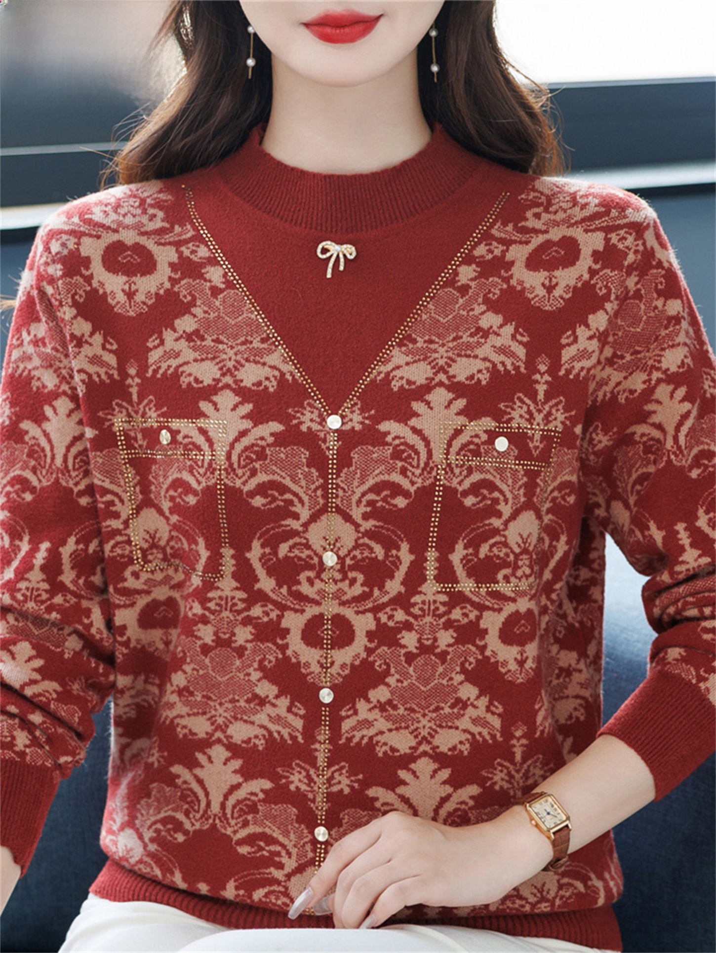 Fashionable Midlife Mommy Knit - Women Fashion Over 60 avis et prix