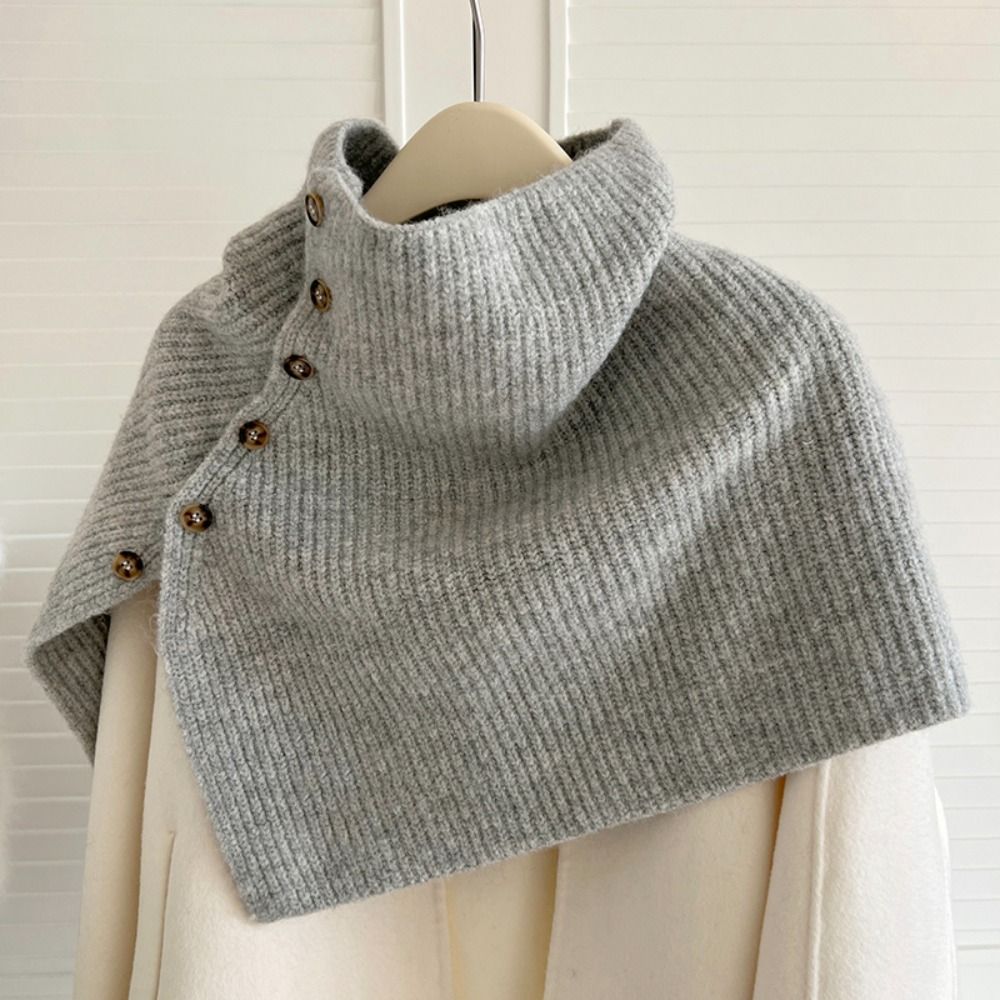 Classic Button Knitted Shawl W - Women'S Fashion Knitwear avis et prix