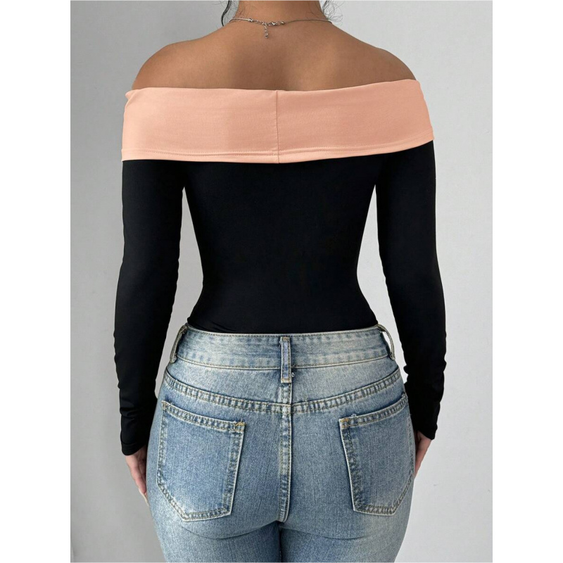 Bowknot Decor Off Shoulder Bod - Women Fashion Style avis et prix