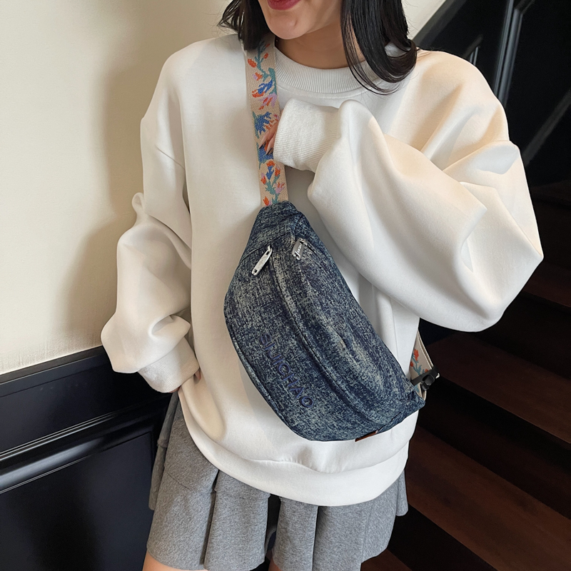 Denim Blue Chest Bags For Wome - Women'S Fashion Boutique avis et prix