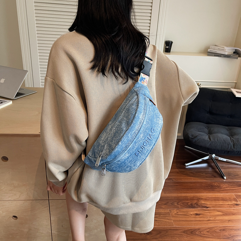 Denim Blue Chest Bags For Wome - Women'S Fashion Boutique avis et prix